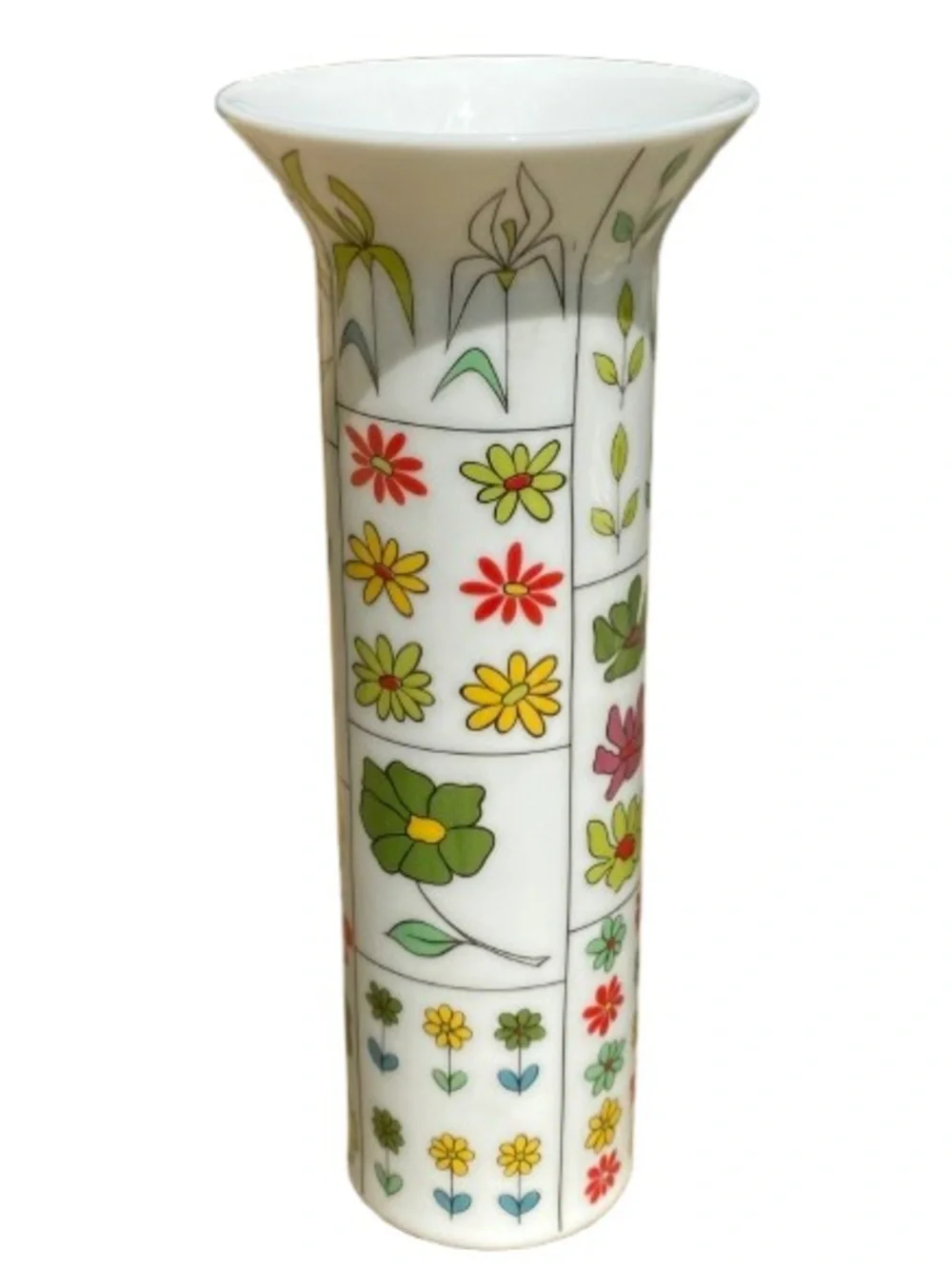 Rosenthal Studio Linie Pucci Baumann Piemonte Berlin Vase 7.5” Floral MCM German